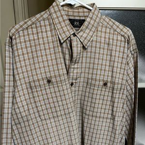 Double Ralph Lauren- plaid button down shirt size large